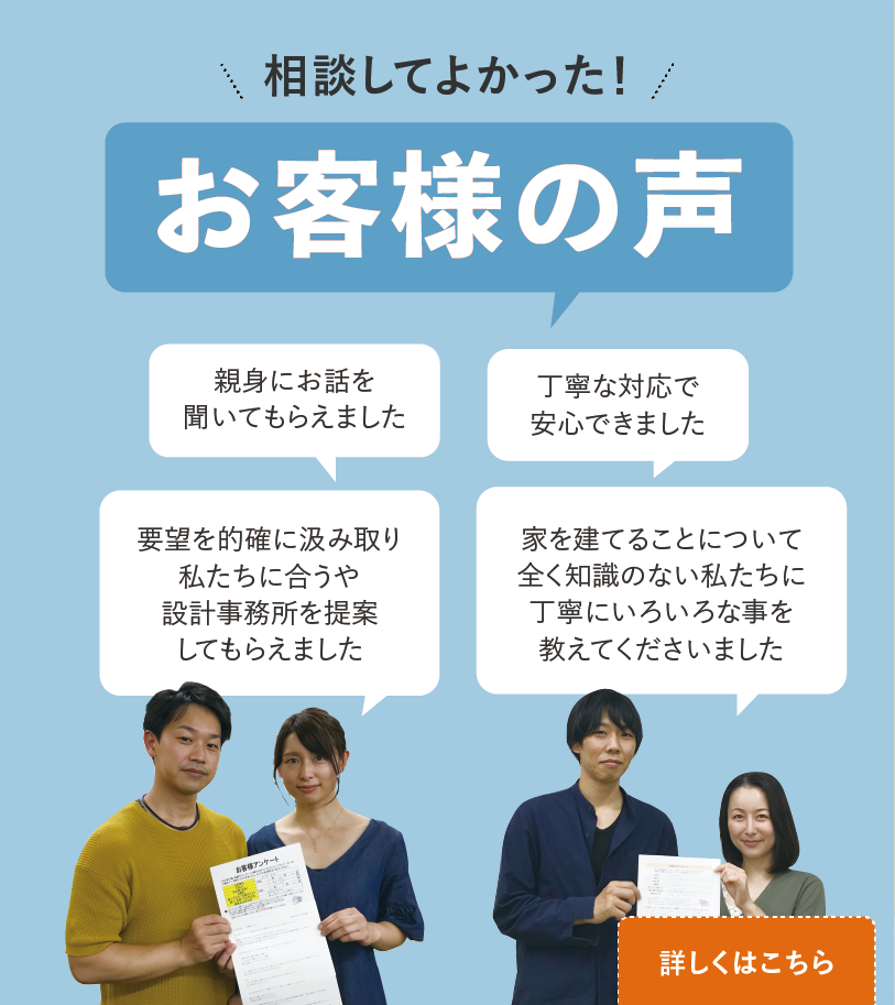お客さまの声 はりまの家相談カウンター